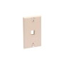 WALL PLATE, PHONE, FLUSH, 1-PORT, IVORY
