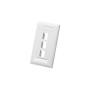 FACEPLATE, ID, 1-GANG, 3-PORT, WHITE