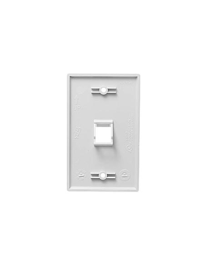 FACEPLATE, ANGLED, 1-GANG, 1-PORT, WHITE