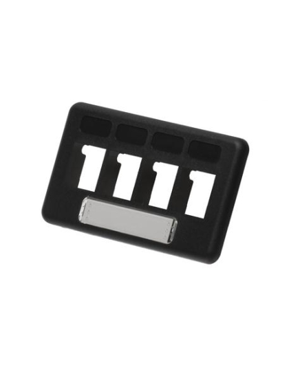 FACEPLATE, FURNITURE, TIA, 4-PORT, BLACK