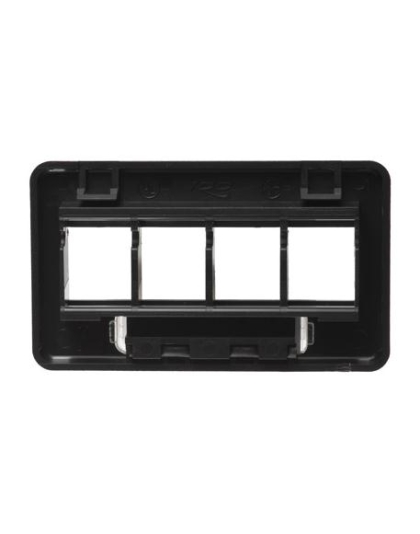 FACEPLATE, FURNITURE, TIA, 4-PORT, BLACK