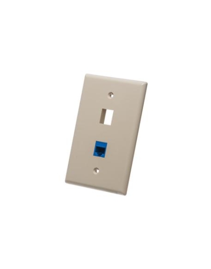FACEPLATE, OVERSIZED, 2-PORT, IVORY