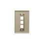 FACEPLATE, OVERSIZED, 3-PORT, IVORY
