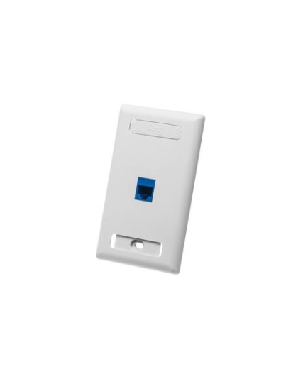 FACEPLATE, ID, 1-GANG, 1-PORT, WHITE
