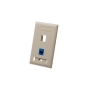 FACEPLATE, ID, 1-GANG, 2-PORT, IVORY