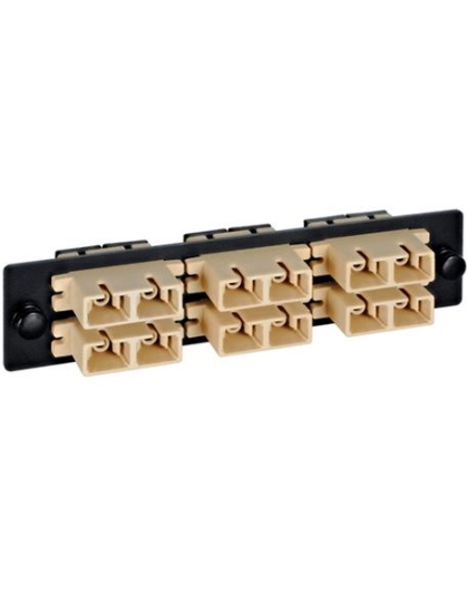 ADAPTER PANEL, 6-DUPLEX SC, METAL, BLACK