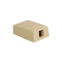 SURFACE MOUNT BOX, ELITE, 1-PORT, IVORY