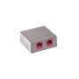 SURFACE MOUNT BOX, 2-PORT, GRAY