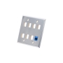 FACEPLATE, STAINLESS STEEL,2-GANG,8-PORT