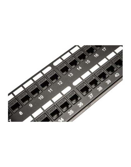 PATCH PANEL,CAT 5e, FEED-THRU 48-P,2RMS