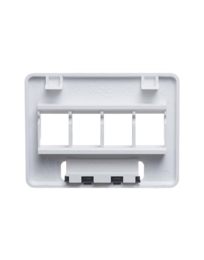 FACEPLATE, FURNITURE, NEMA, 4-PORT WHITE