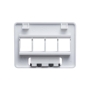 FACEPLATE, FURNITURE, NEMA, 4-PORT WHITE