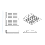 Rach Shelf, 20in Dble Sided, Vented 2PK