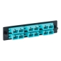 Adapter Panel, 6 Duplex SC, 12F, Aqua MM
