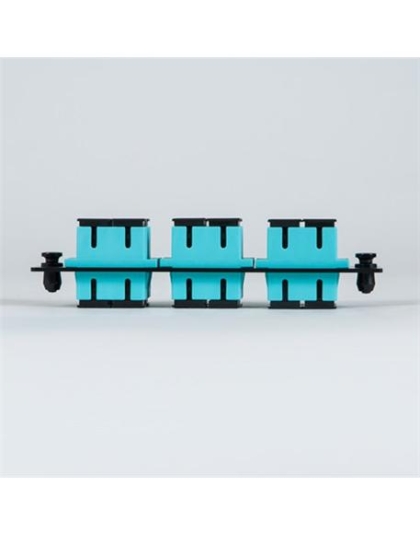 Adapter Panel, 6 Duplex SC, 12F, Aqua MM