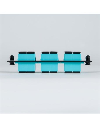Adapter Panel, 6 Duplex SC, 12F, Aqua MM