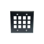 IC107F12BK 12 PORT FACEPLATE BLACK
