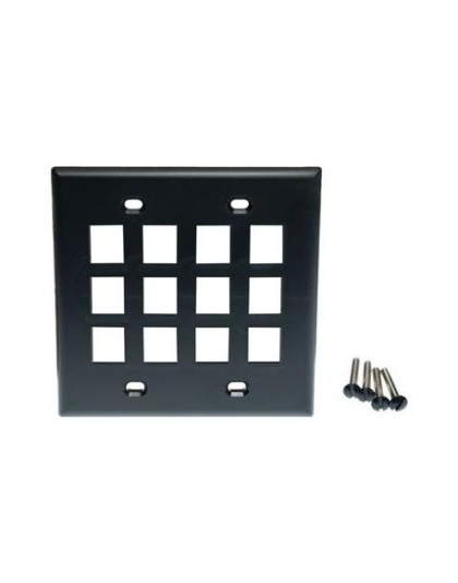 IC107F12BK 12 PORT FACEPLATE BLACK