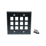 IC107F12BK 12 PORT FACEPLATE BLACK