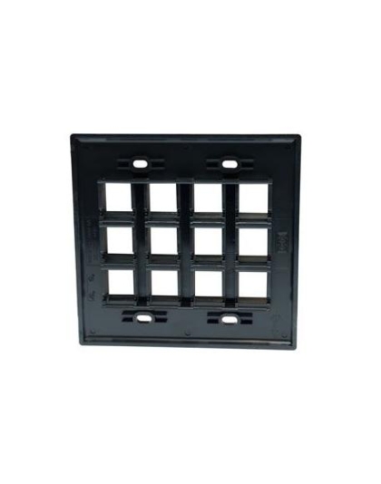 IC107F12BK 12 PORT FACEPLATE BLACK