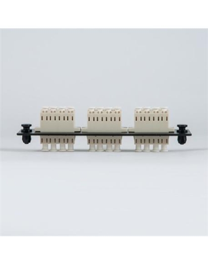 ADAPTER PANEL, 3 QUAD LC, 12F, BEIGE, MM
