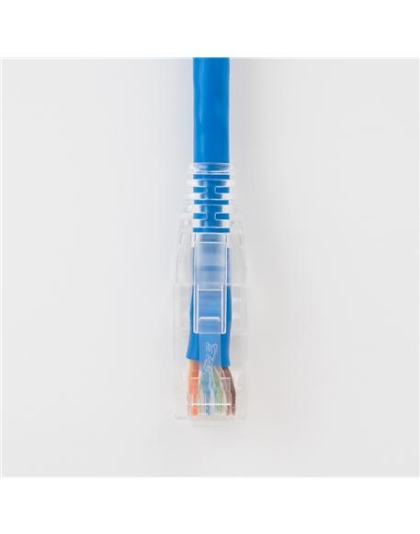 PATCH CORD, CAT6, CLEAR BOOT, 14' BLUE