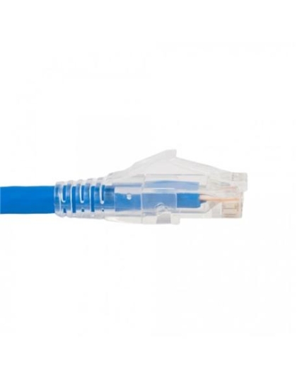 PATCH CORD, CAT5e, CLEAR BOOT, 1' BLUE