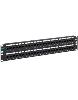PATCH PANEL,CAT6A, FEED-THRU 48-P,2RMS
