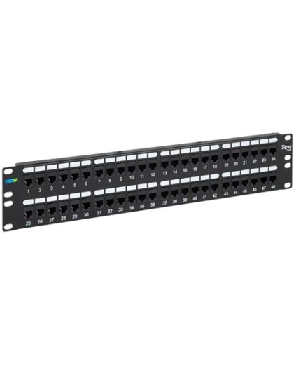 PATCH PANEL,CAT6A, FEED-THRU 48-P,2RMS