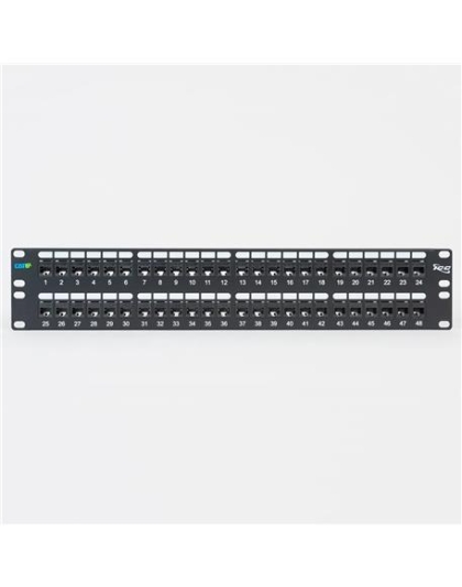PATCH PANEL,CAT6A, FEED-THRU 48-P,2RMS