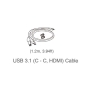 3311048 1.2m USB-C Content Sharing Cable